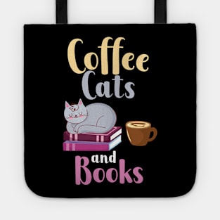 Coffee Cats Books Tote