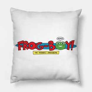 Frog-Boy logo w/ red lettering Pillow