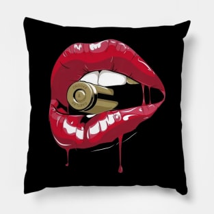 Biting The Bullet Pillow