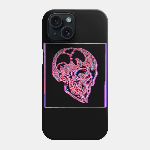 Exclusive/Original † Neon Skull † Psychedelic Graphic Design Phone Case by DankFutura