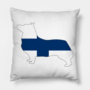 Swedish Vallhund Finland Flag Filled Pillow