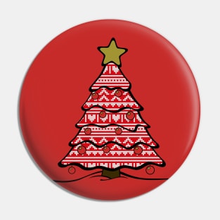 Cross Stitch Christmas Tree Pin