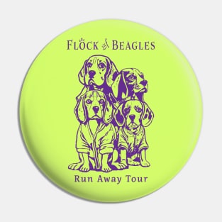 Flock Of Beagles Pin