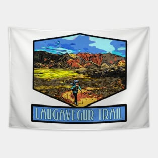 Laugavegur Trail Hike Iceland Vintage Tapestry