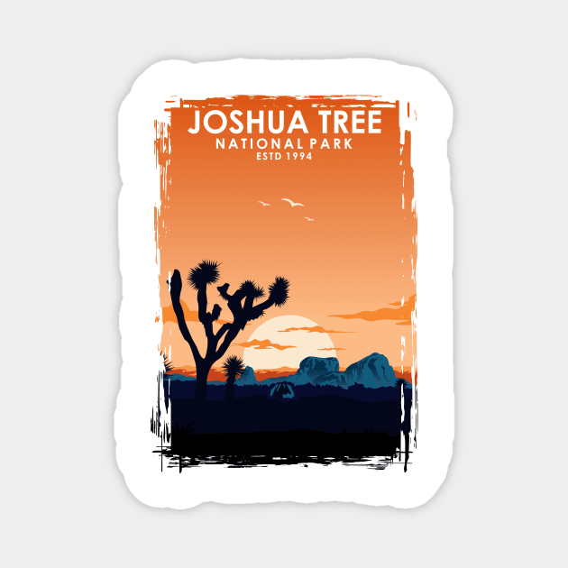 Joshua Tree National Park Art Magnet by jornvanhezik