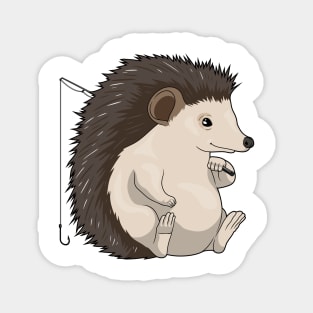 Hedgehog Fisher Fishing rod Magnet