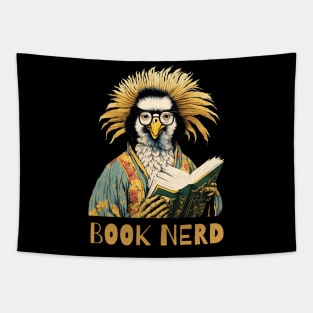 Book nerd pelican design Tapestry