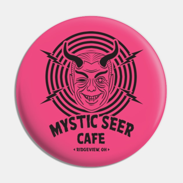 Mystic Seer Cafe b&w Pin by JMADISON