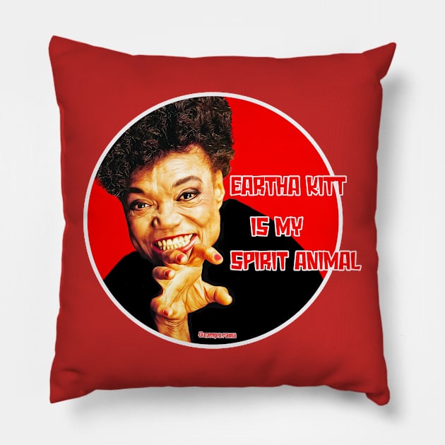 Eartha Kitt Pillow by Camp.o.rama