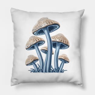 Fungi Fun: Cartoon Mushroom Print to Show Your Eco-Friendly Style Pillow