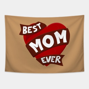 Best Mom Ever - Heart and Ribbon Tapestry