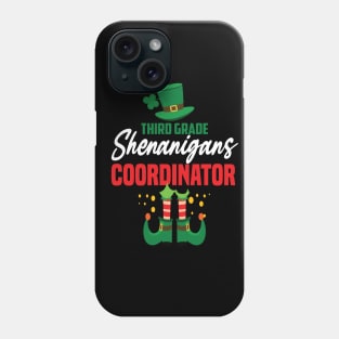 Third grade shenanigans coordinator St patricks day teacher gift Phone Case