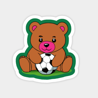 Little Bear soccer player Magnet