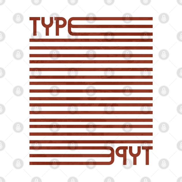 Type Stripes (Red) by John Uttley