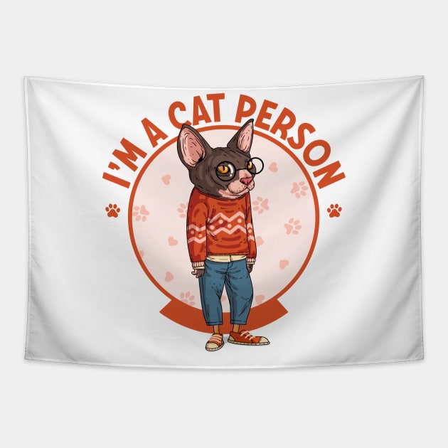 Im A Cat Person Tapestry by WeAreTheWorld