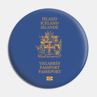 Iceland passport Pin