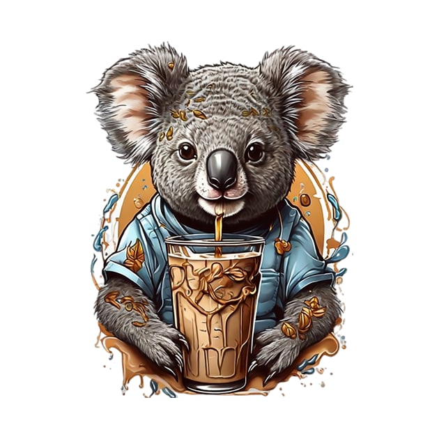 Iced Coffee and Koala Bear by likbatonboot