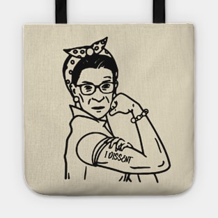 RBG - I dissent - Rosie Riveter - We can do it Tote