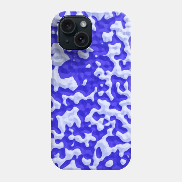 Abstract blue and white design water and ice Phone Case by N1L3SH