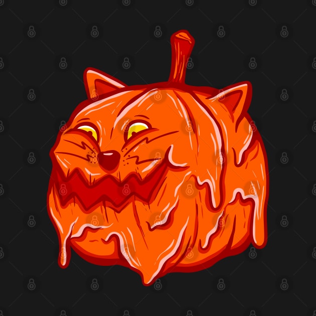 Grime Pumpkin Cat Halloween by yogisnanda