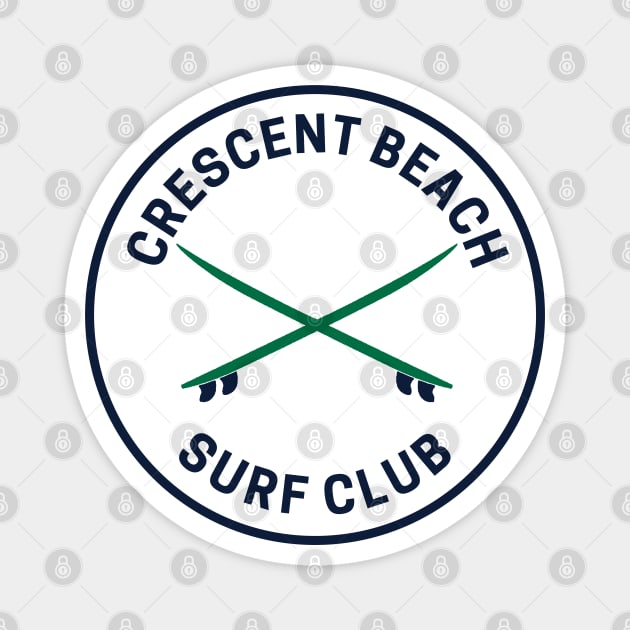 Vintage Crescent Beach Florida Surf Club Magnet by fearcity