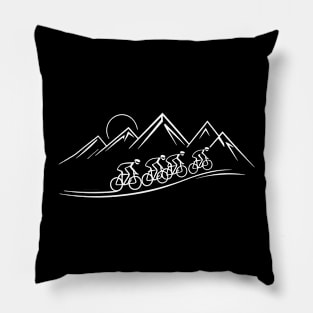 Bicycle Tour Mountains Bicycle Nature Excursion Pillow