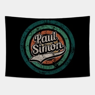 Paul Simon // Retro Circle Crack Vintage Tapestry