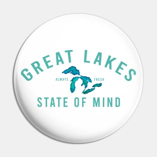 Great Lakes State of Mind Blue Lakes Pin