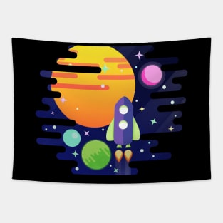 Space Travel Adventure Tapestry