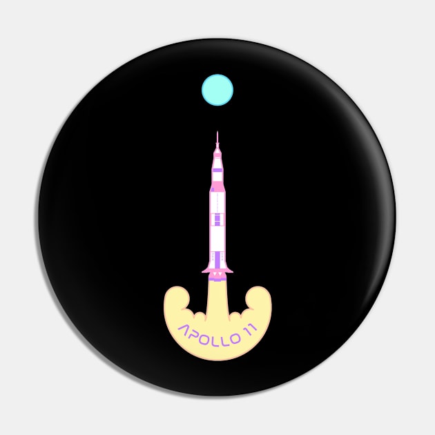 Apollo 11 - Pastel Pin by IzareDesigns