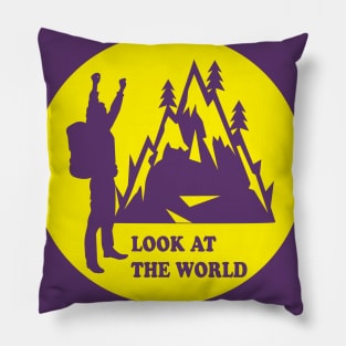 Rock climbing. A gift for Hiker & Climber. conqueror of the mountains. Pillow