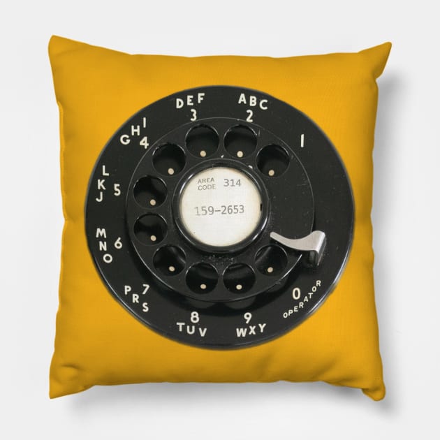 Vintage Rotary Dial with Pi Phone Number Pillow by Lyrical Parser