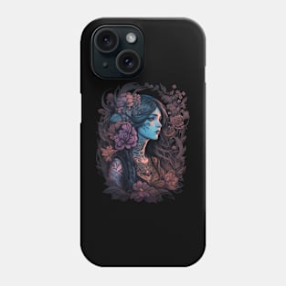 gothic girl tattoed Phone Case