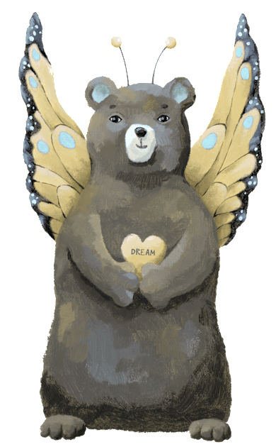 Winged Bear Kids T-Shirt by Steve Haskamp