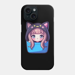 cat anime pocket Phone Case