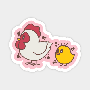 Mom and litle chiken Magnet