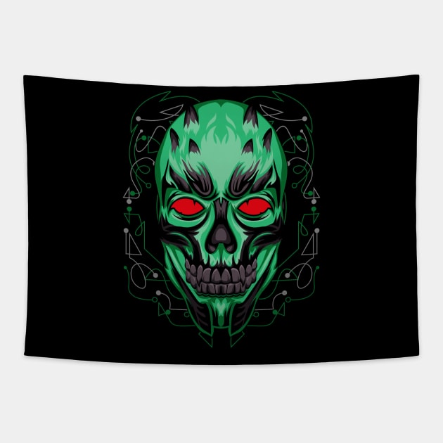 skull face mask Tapestry by SHINIGAMII