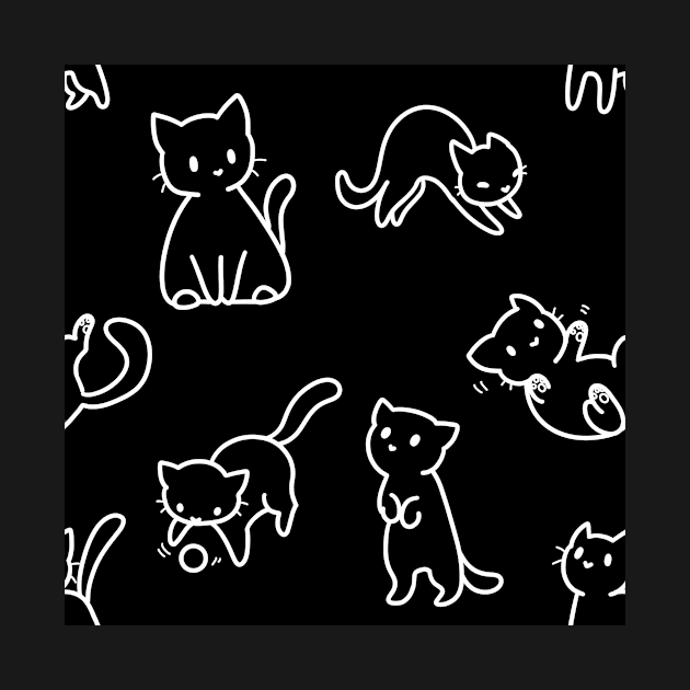 Kitties!! (Inverted version) by lilacfeathers