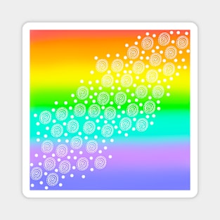 Rainbow Gradient with Circles & Dots Magnet