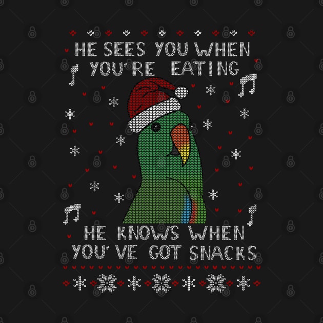 Ugly Christmas SNACK Male Eclectus by FandomizedRose