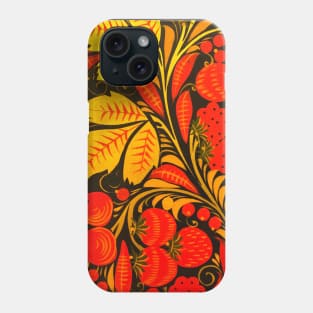 Russian Traditional Khokhloma Folk Art Design Phone Case