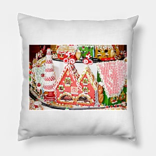 Gingerbread Village Study 3 Pillow