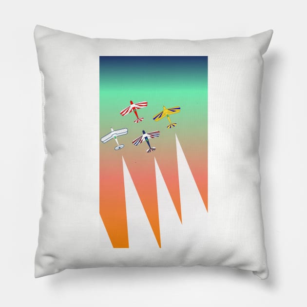 Stampe Aerobatic Team Pillow by ontherails