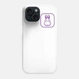 Purple Bunny Cute Minimalist Aesthetic Design Phone Case