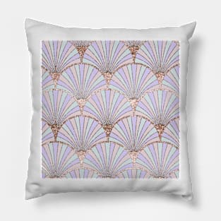 Art Deco elegance - pastel pop rose gold Pillow