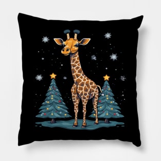 Giraffe Christmas Pillow