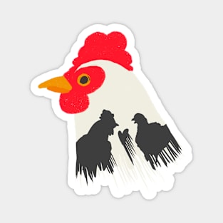 Rooster’s shadow of love Magnet