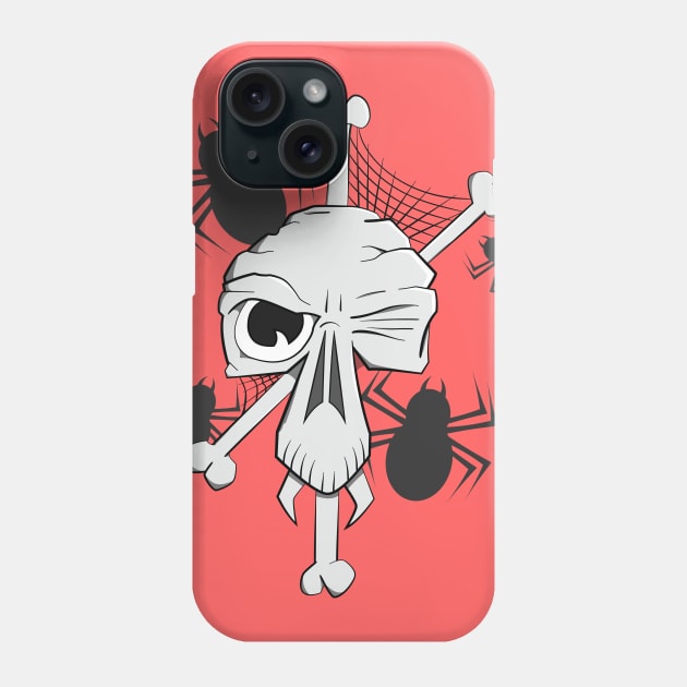 Skull and Spiders Phone Case by Dad n Son Designs