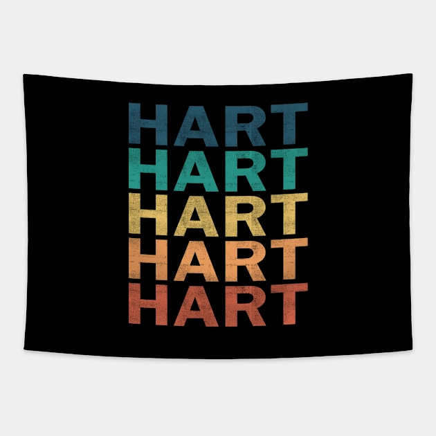 Hart Name T Shirt - Hart Vintage Retro Name Gift Item Tee Tapestry by henrietacharthadfield