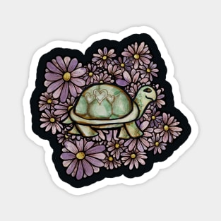 Floral Turtle Art Magnet